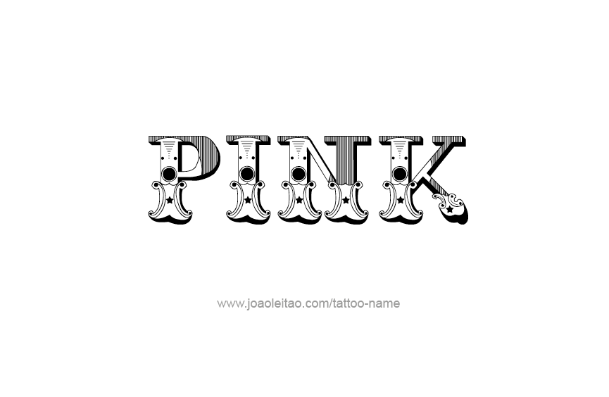 Tattoo Design Color Name Pink