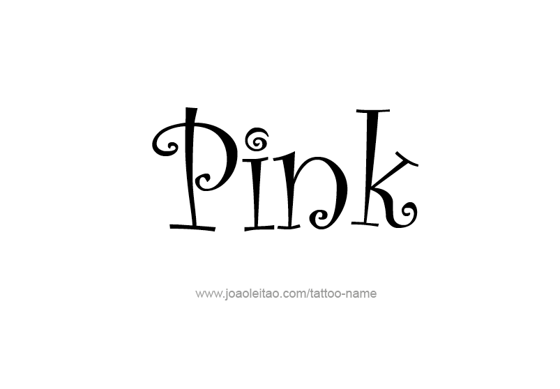 Tattoo Design Color Name Pink