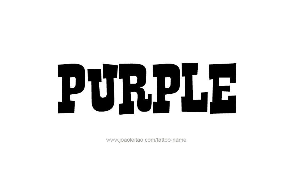 Tattoo Design Color Name Purple