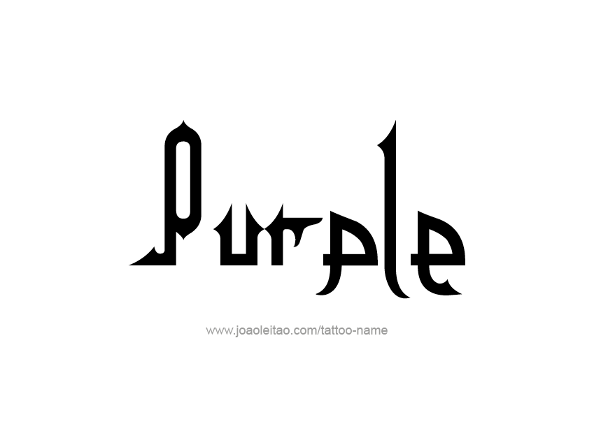 Tattoo Design Color Name Purple