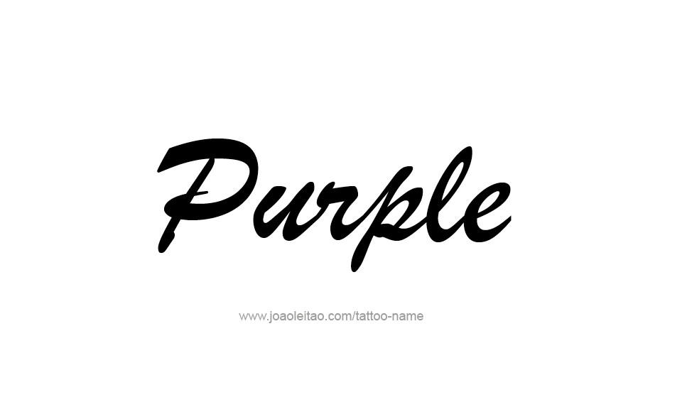 Tattoo Design Color Name Purple