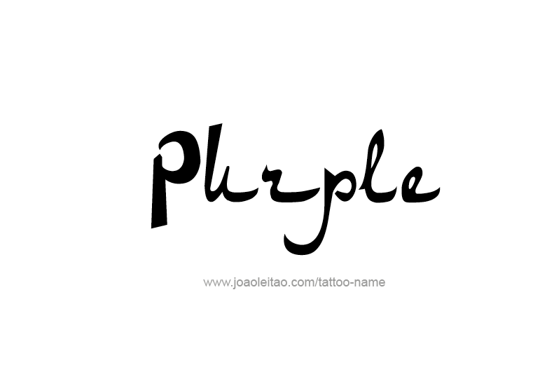 Tattoo Design Color Name Purple