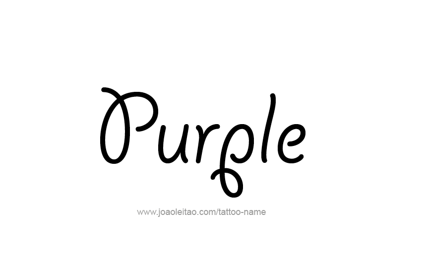 Tattoo Design Color Name Purple