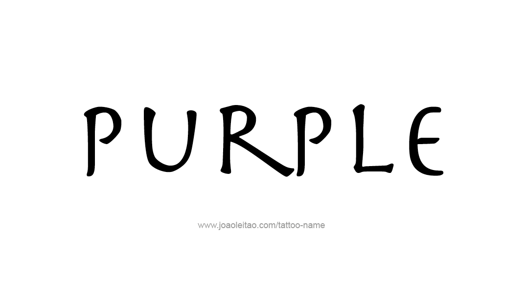 Tattoo Design Color Name Purple