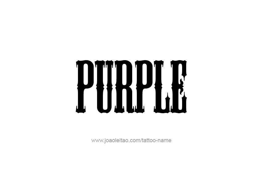 Tattoo Design Color Name Purple