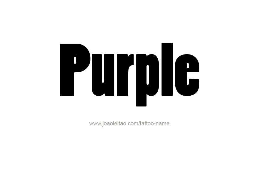 Tattoo Design Color Name Purple