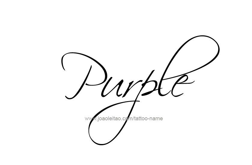 Tattoo Design Color Name Purple