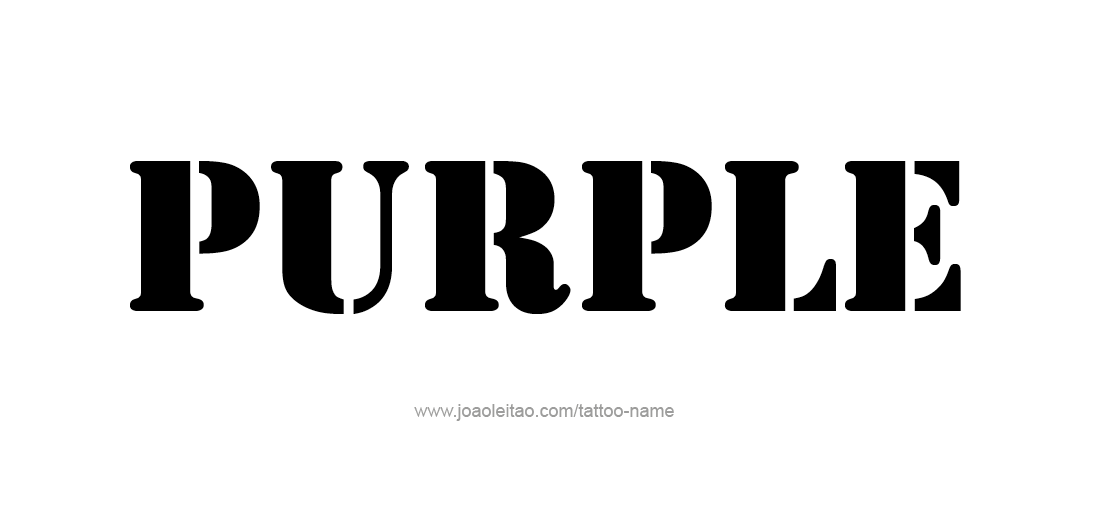 Tattoo Design Color Name Purple