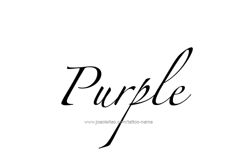 Tattoo Design Color Name Purple