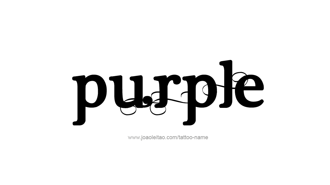 Tattoo Design Color Name Purple