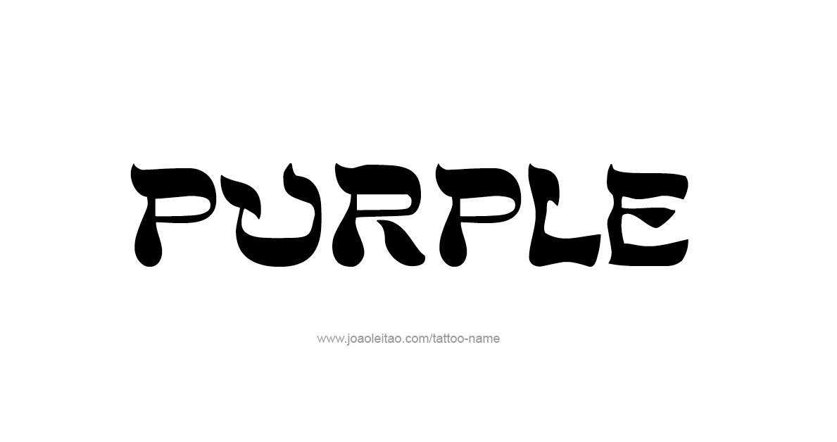 Tattoo Design Color Name Purple