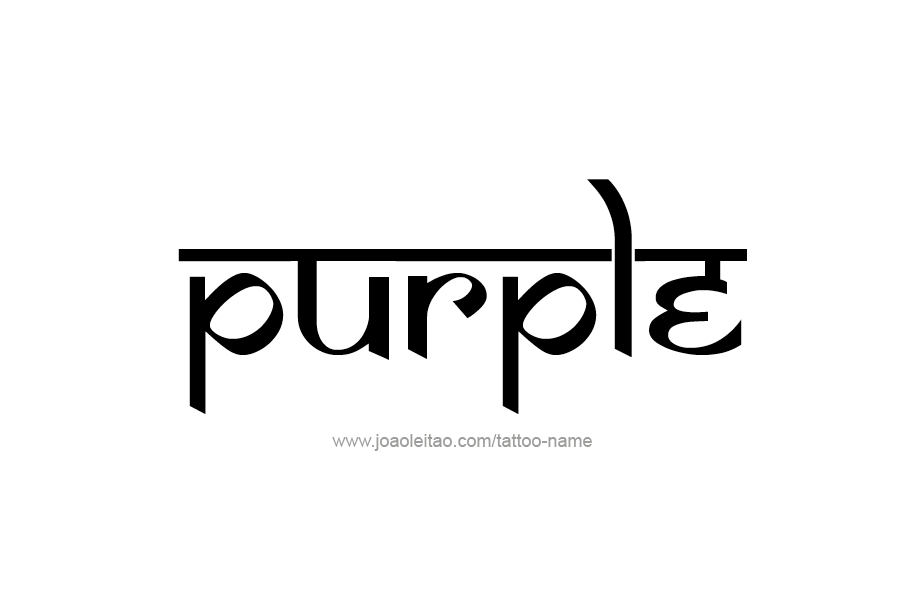 Tattoo Design Color Name Purple