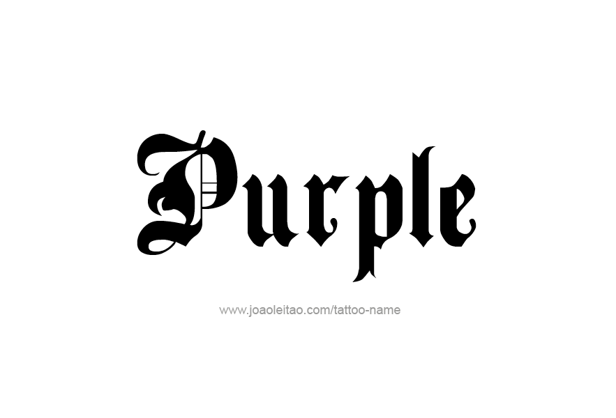 Tattoo Design Color Name Purple