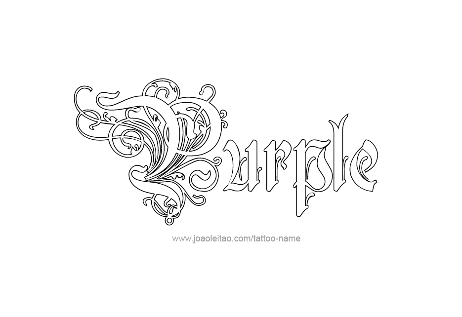 Tattoo Design Color Name Purple