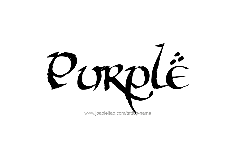 Tattoo Design Color Name Purple