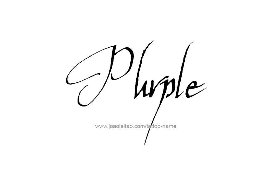 Tattoo Design Color Name Purple