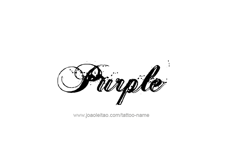 Tattoo Design Color Name Purple