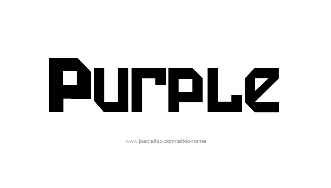 Tattoo Design Color Name Purple