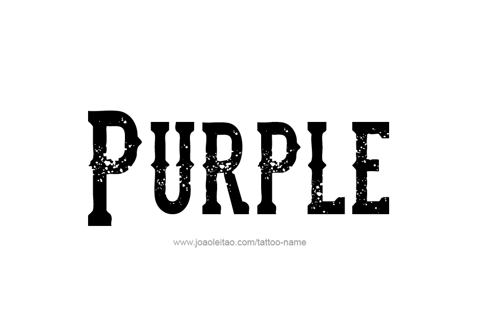 Tattoo Design Color Name Purple