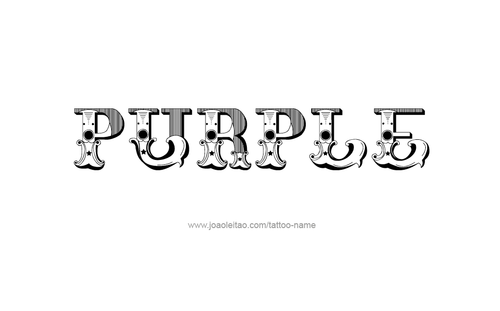 Tattoo Design Color Name Purple