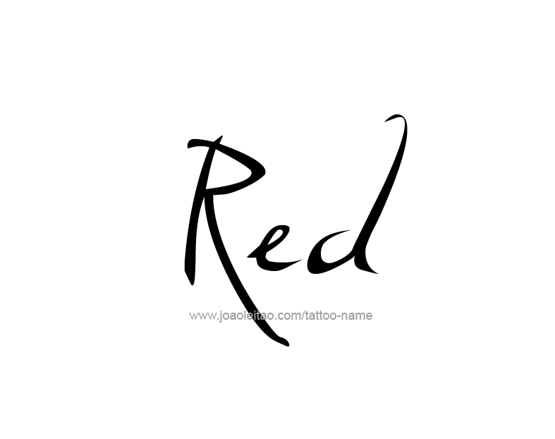 Tattoo Design Color Name Red