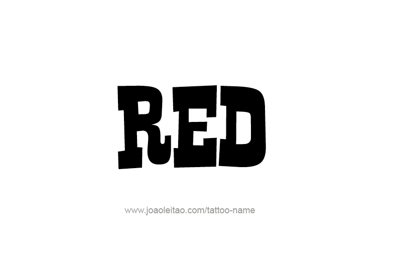 Tattoo Design Color Name Red