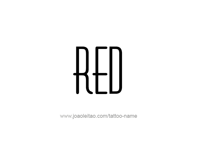 Tattoo Design Color Name Red