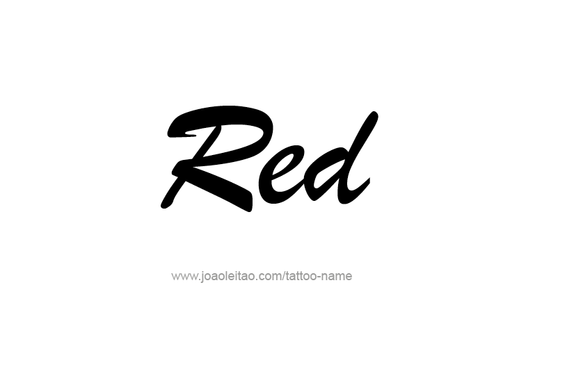 Tattoo Design Color Name Red