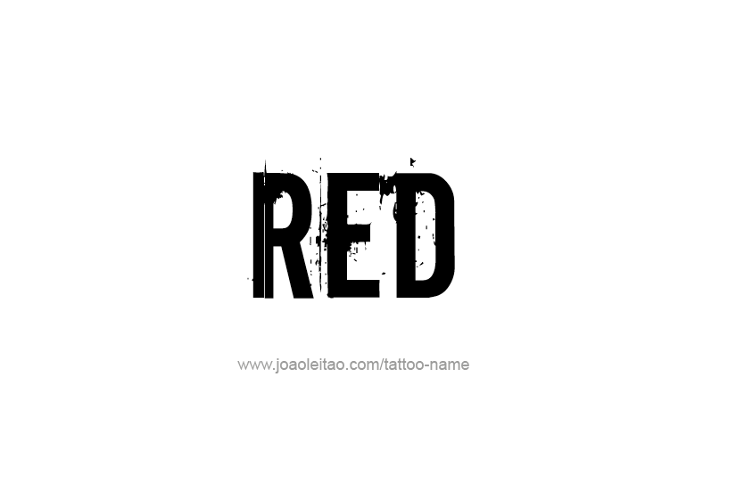 Tattoo Design Color Name Red