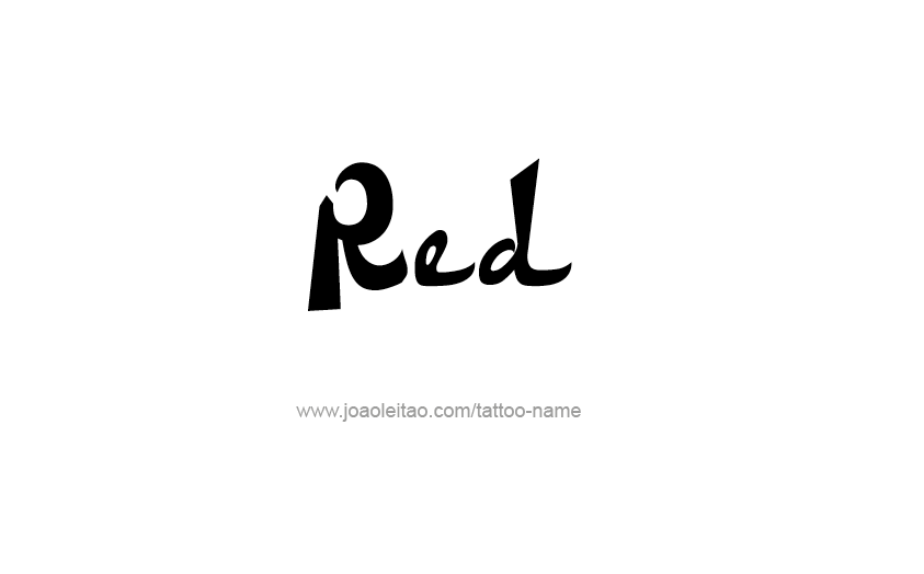 Tattoo Design Color Name Red