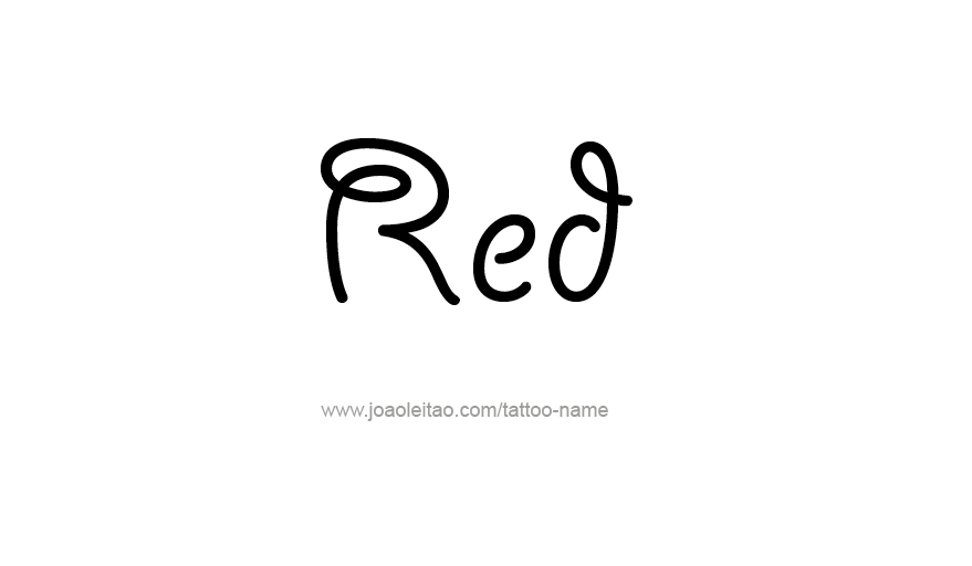 Tattoo Design Color Name Red