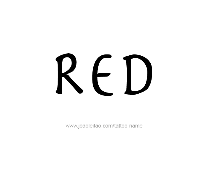 Tattoo Design Color Name Red