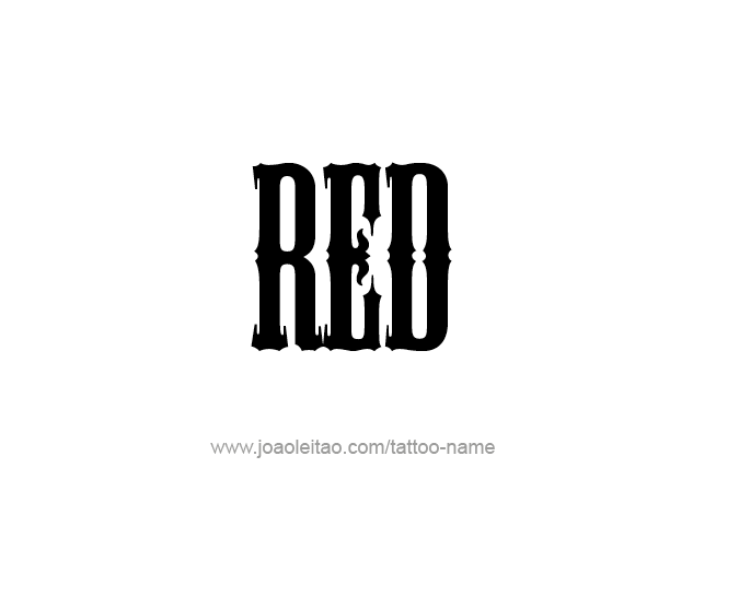 Tattoo Design Color Name Red