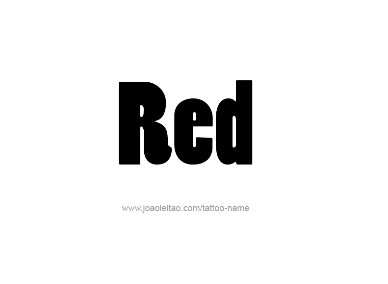 Tattoo Design Color Name Red