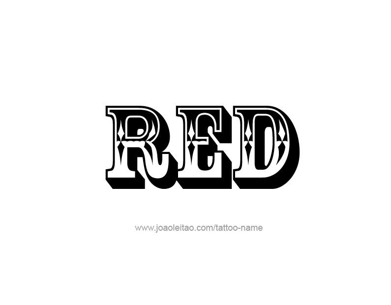 Tattoo Design Color Name Red