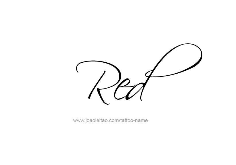 Tattoo Design Color Name Red