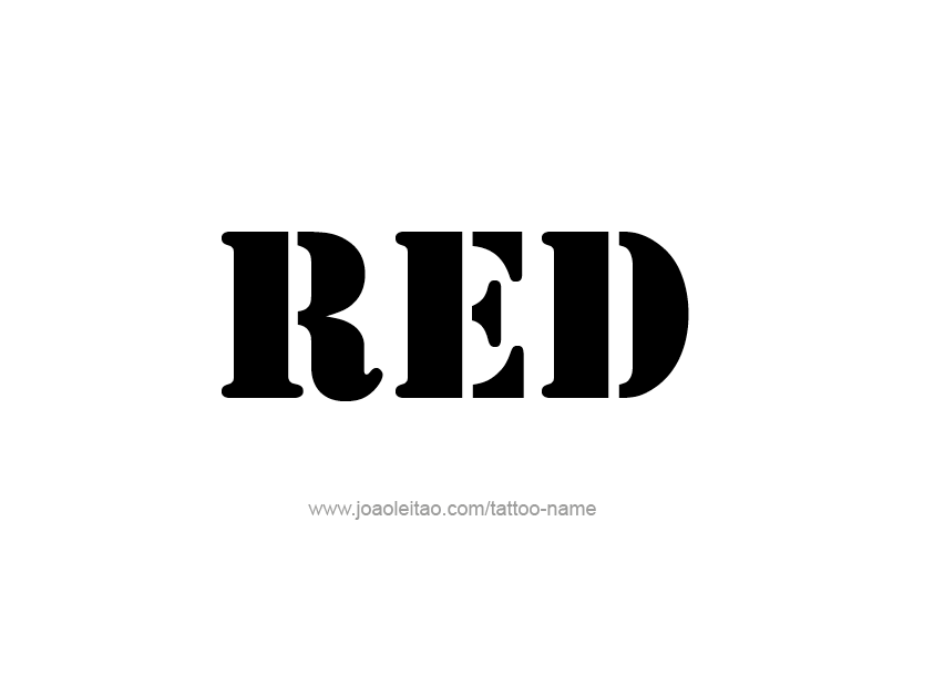 Tattoo Design Color Name Red