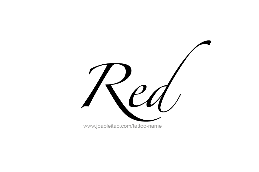 Tattoo Design Color Name Red