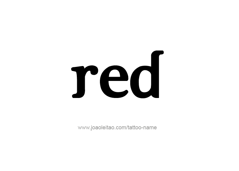 Tattoo Design Color Name Red