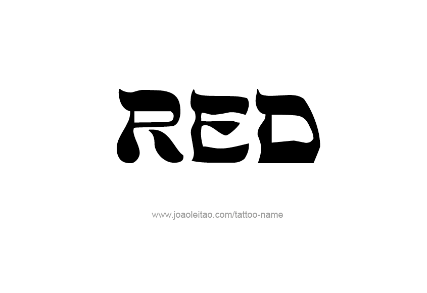 Tattoo Design Color Name Red