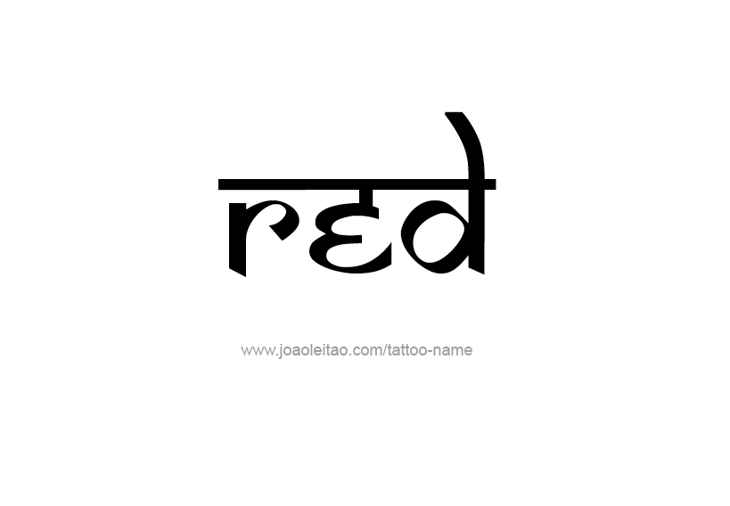 Tattoo Design Color Name Red