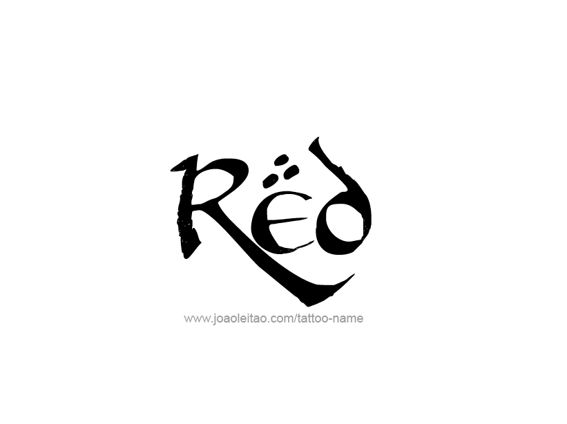 Tattoo Design Color Name Red