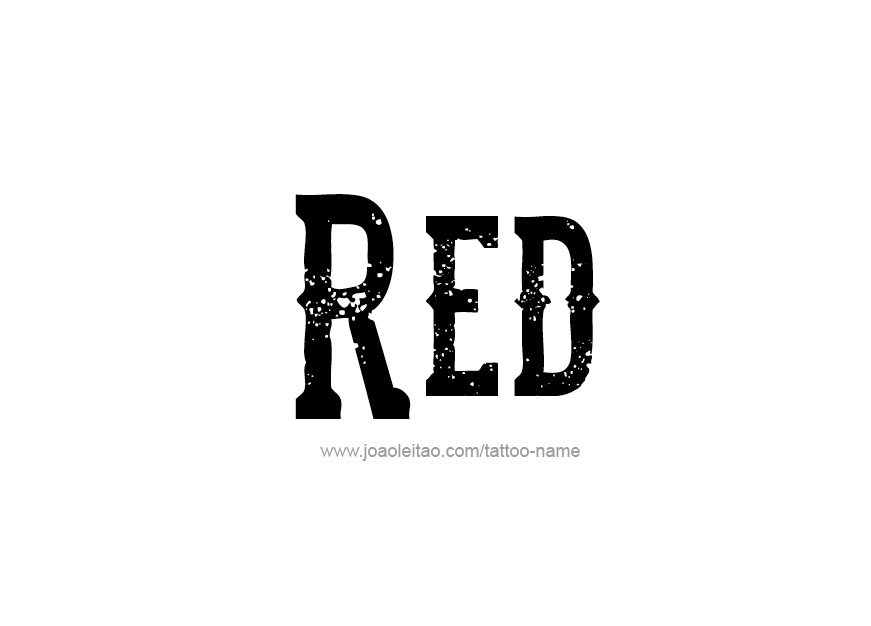 Tattoo Design Color Name Red