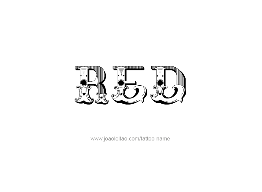 Tattoo Design Color Name Red