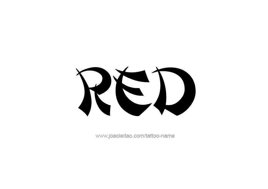 Tattoo Design Color Name Red