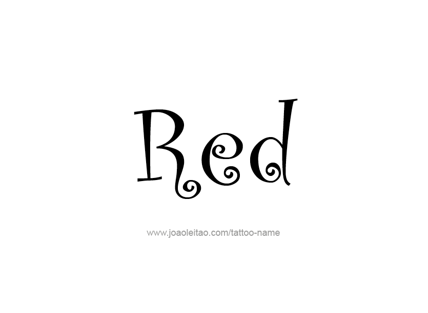 Tattoo Design Color Name Red