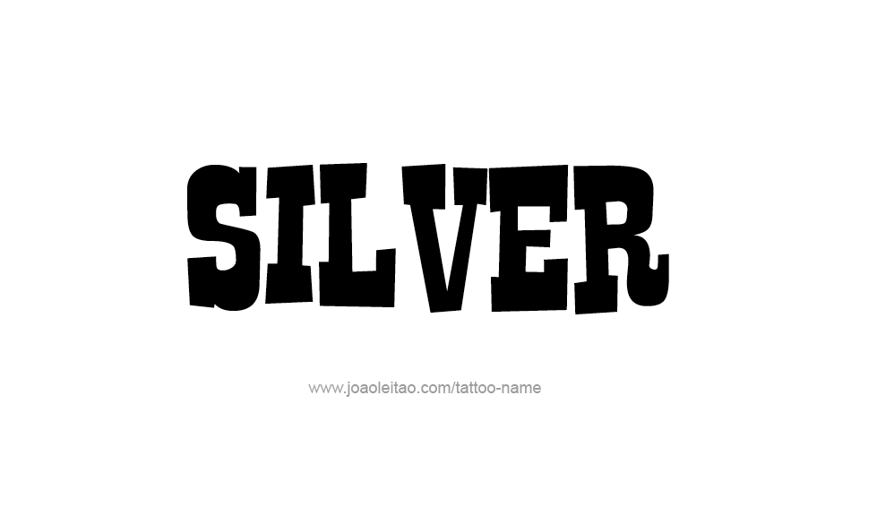 Tattoo Design Color Name Silver