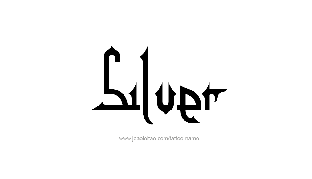 Tattoo Design Color Name Silver