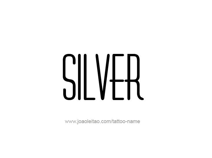 Tattoo Design Color Name Silver