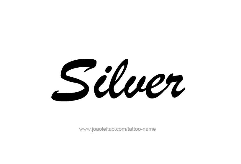 Tattoo Design Color Name Silver